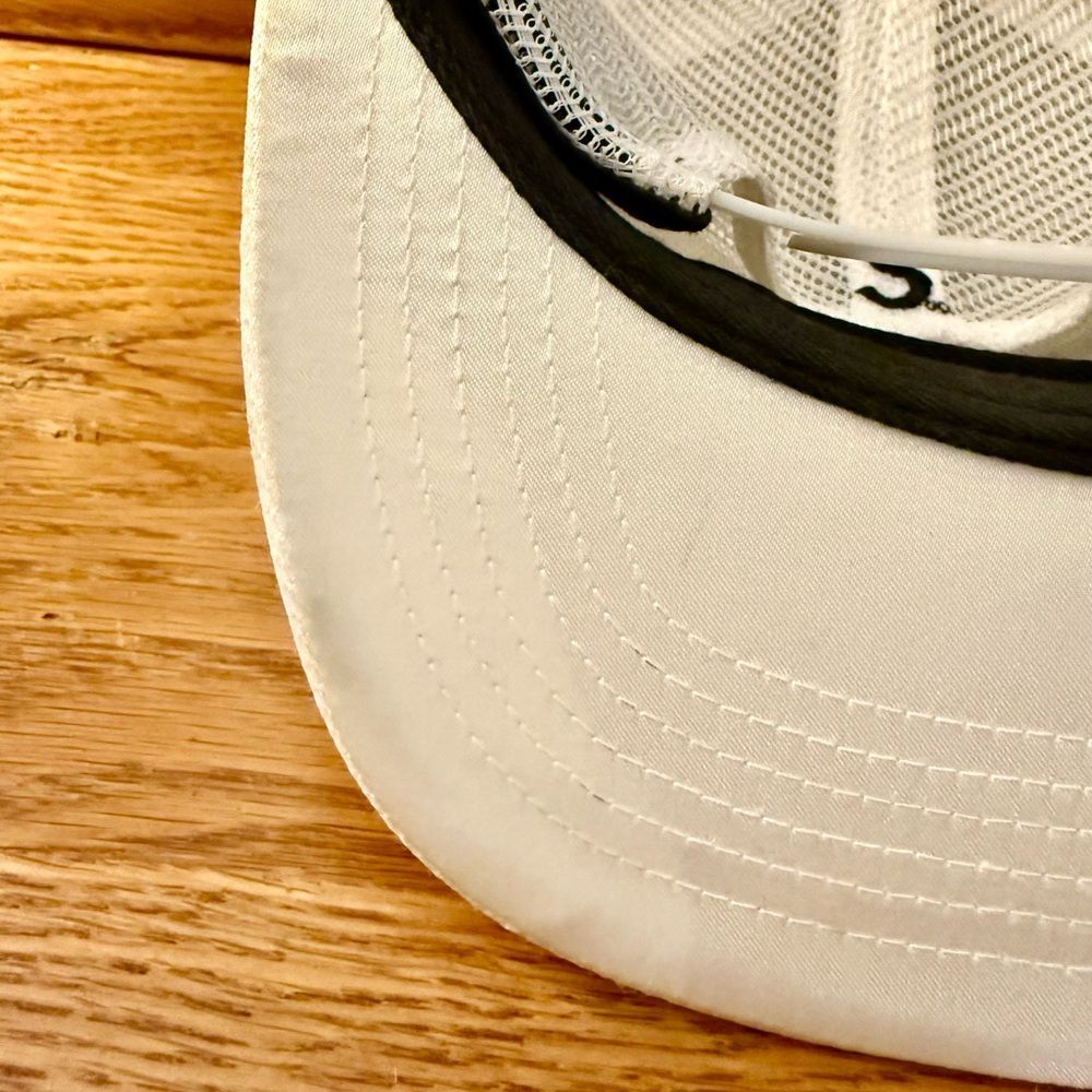 Supreme Cream Satin Trucker Hat with Yellow Logo Crowns Y2K Rare! - Picture 11 of 11